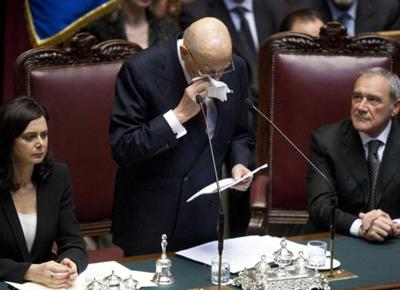 Giorgio Napolitano, Discorso di insediamento